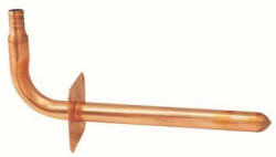8 in. x 1/2 in. Copper PEX Barb Stub-Out 90-Degree Elbow with Flange